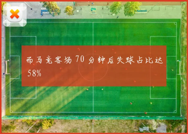 而马竞客场 70 分钟后失球占比达 58%
