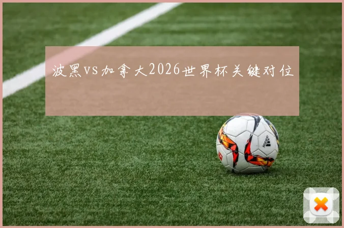 波黑vs加拿大2026世界杯关键对位